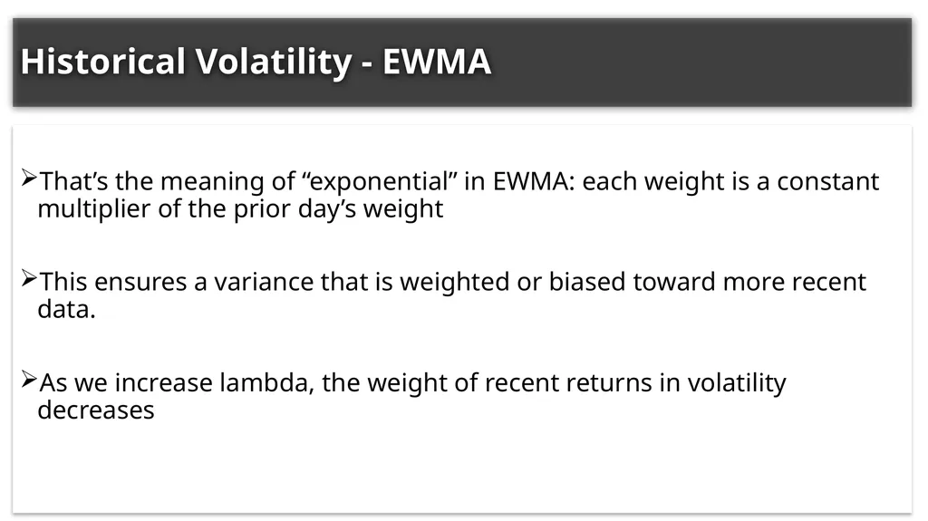 Chapter Two: Volatility Measurement Presented By: - slide 17 of 19