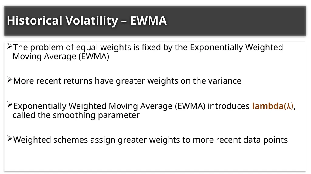 Chapter Two: Volatility Measurement Presented By: - slide 15 of 19