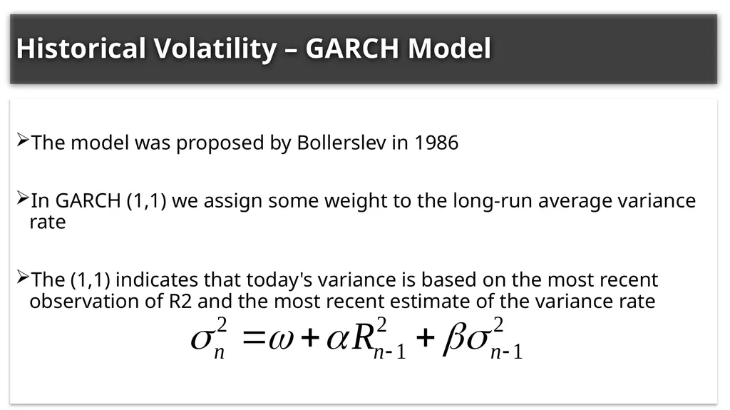 Chapter Two: Volatility Measurement Presented By: - slide 19 of 19