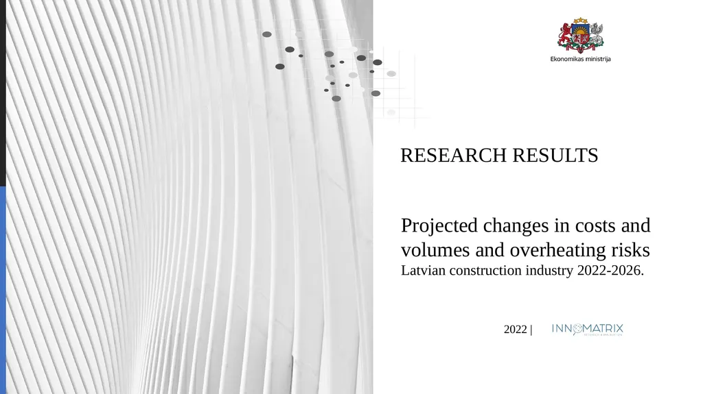 Projected changes in costs and volumes and - slide 1 of 22