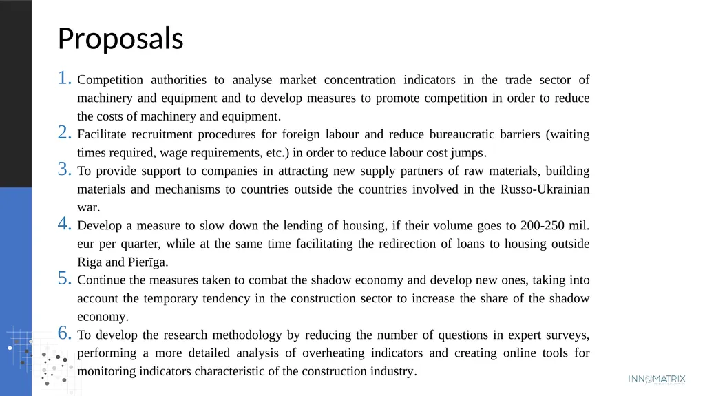 Projected changes in costs and volumes and - slide 21 of 22