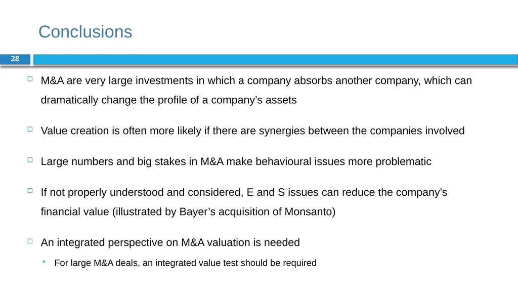 Corporate Finance for Long-Term Value Chapter 18: - slide 28 of 28