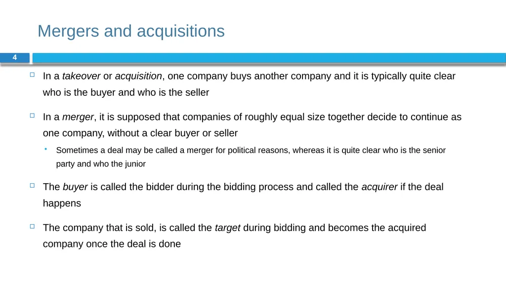 Corporate Finance for Long-Term Value Chapter 18: - slide 4 of 28