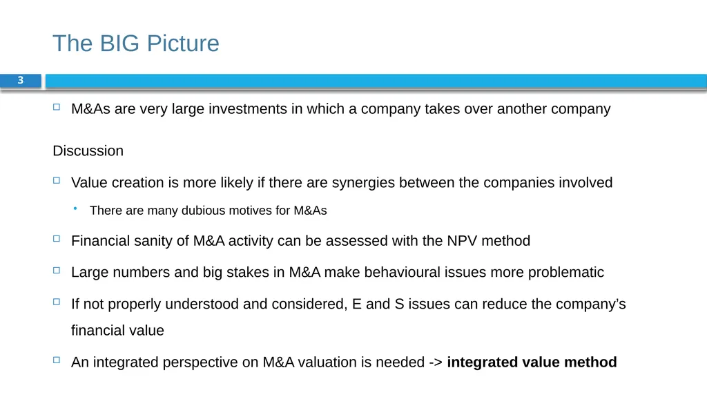 Corporate Finance for Long-Term Value Chapter 18: - slide 3 of 28