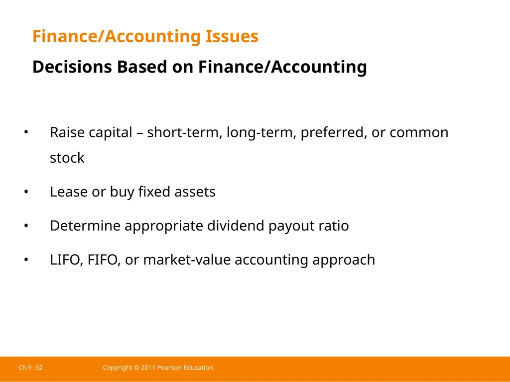 Ch 9 -1 Copyright © 2011 Pearson Education - slide 15 of 26