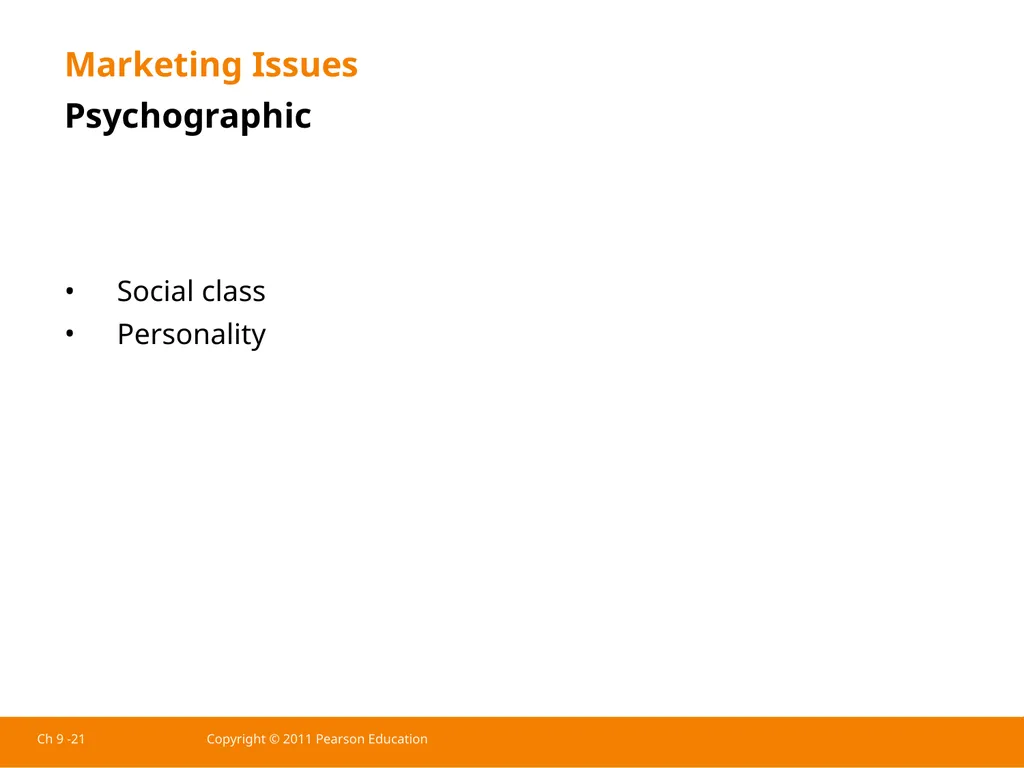 Ch 9 -1 Copyright © 2011 Pearson Education - slide 11 of 26