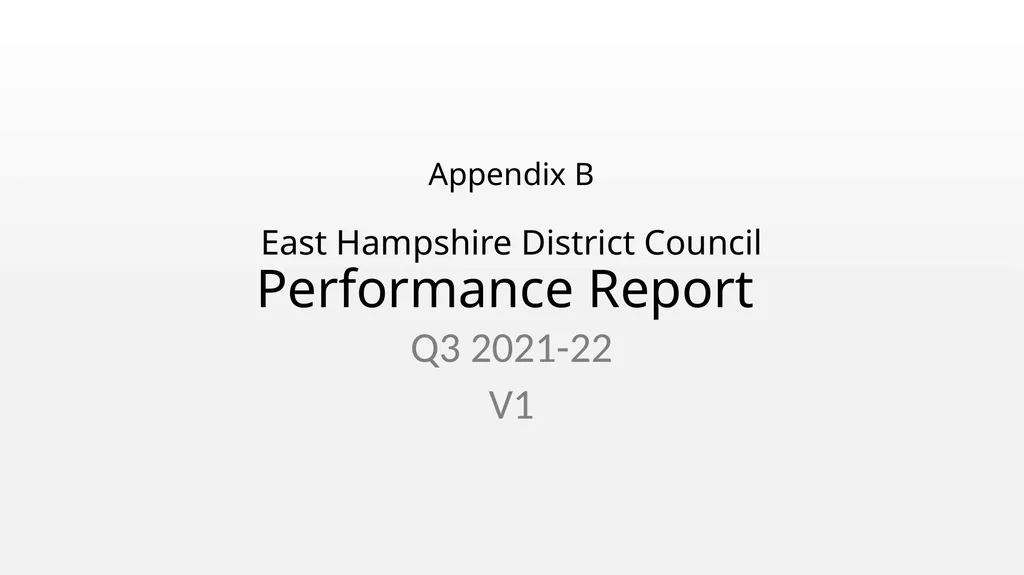 Appendix B East Hampshire District Council - slide 1 of 25