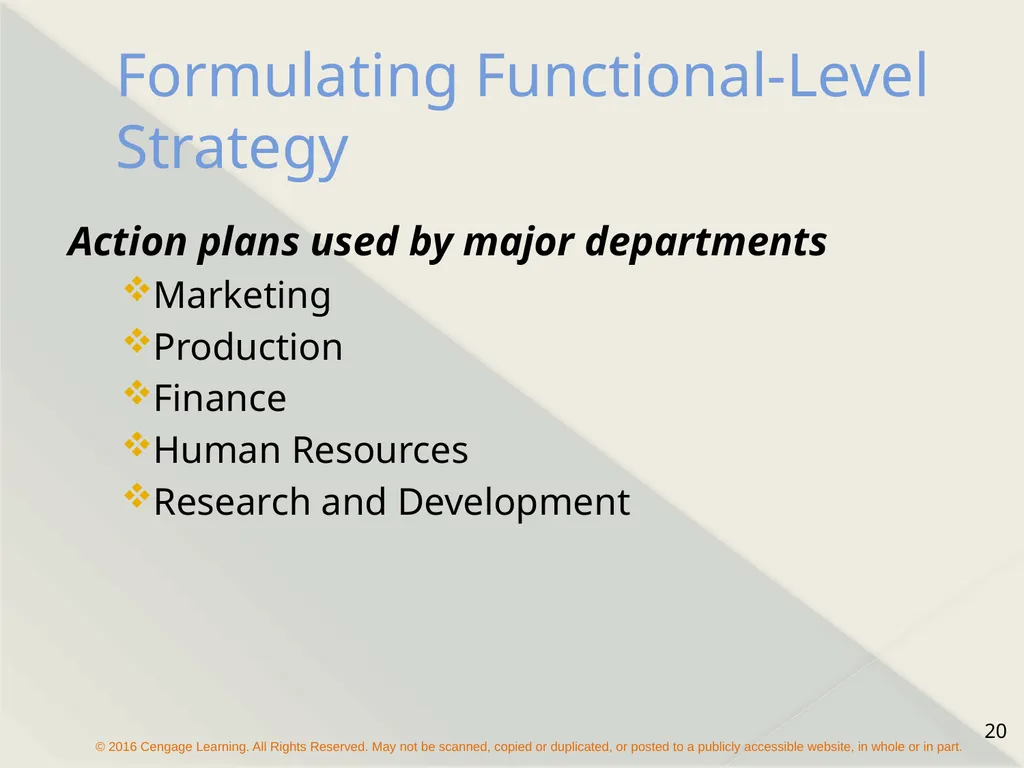 Chapter 8 Strategy Formulation and Execution - slide 20 of 24
