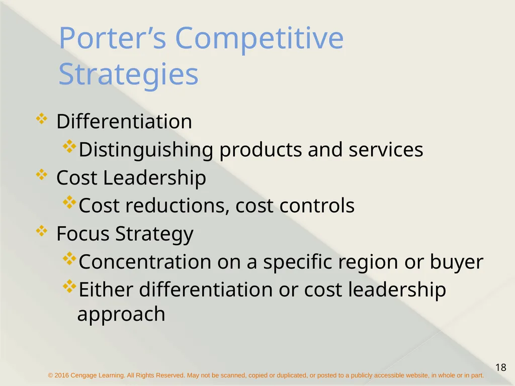 Chapter 8 Strategy Formulation and Execution - slide 18 of 24