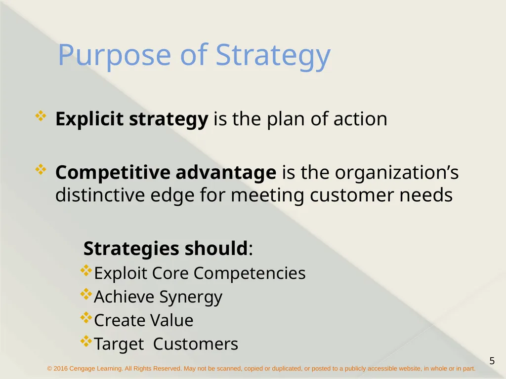 Chapter 8 Strategy Formulation and Execution - slide 5 of 24