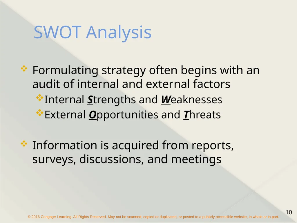 Chapter 8 Strategy Formulation and Execution - slide 10 of 24