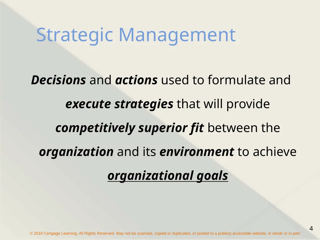 Chapter 8 Strategy Formulation and Execution - slide 4 of 24