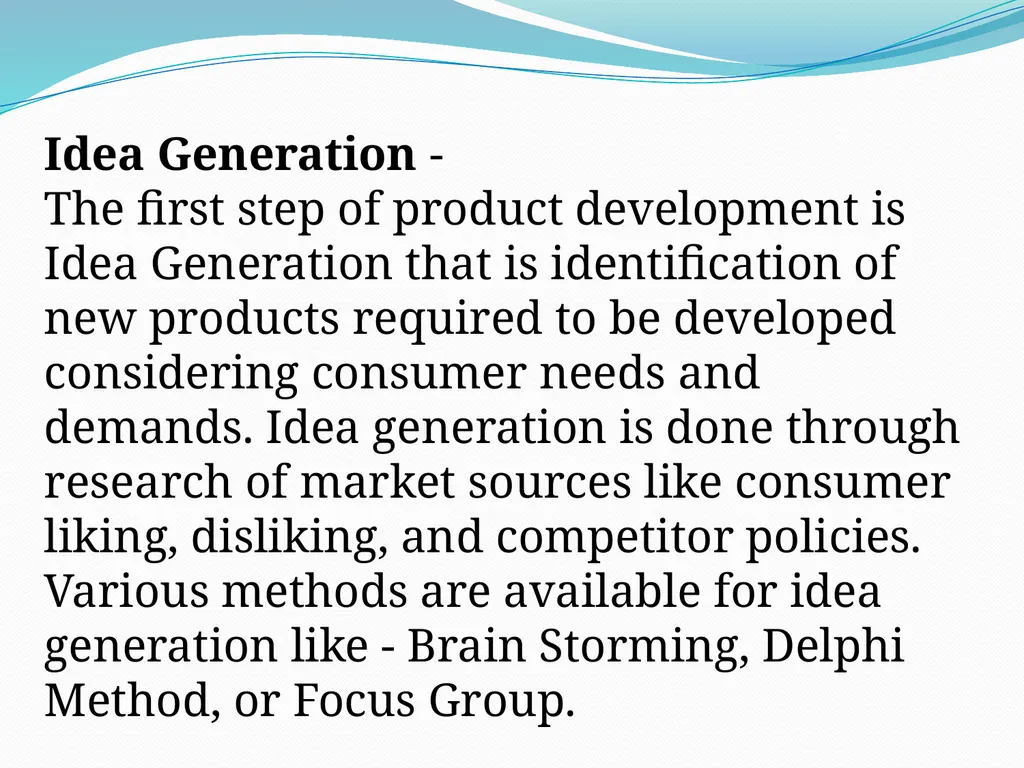 NEW PRODUCT DEVELOPMENT The development of - slide 6 of 25