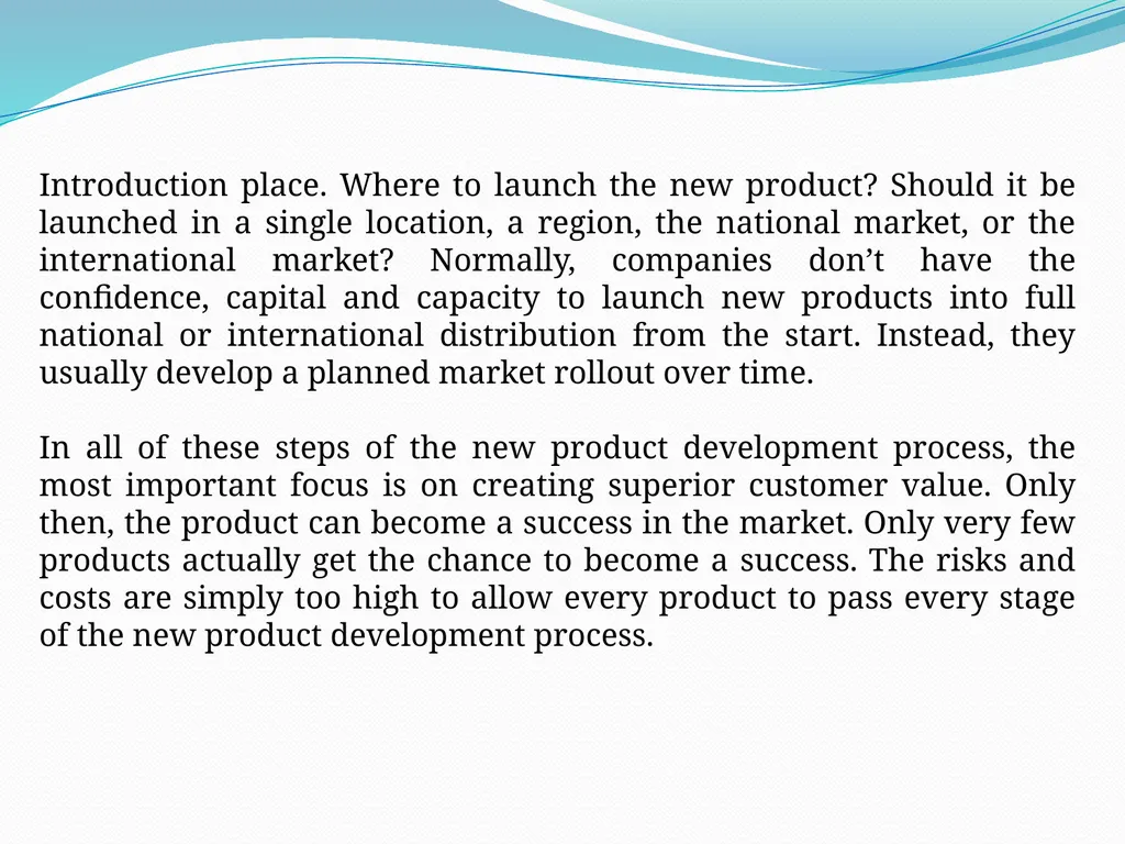 NEW PRODUCT DEVELOPMENT The development of - slide 17 of 25