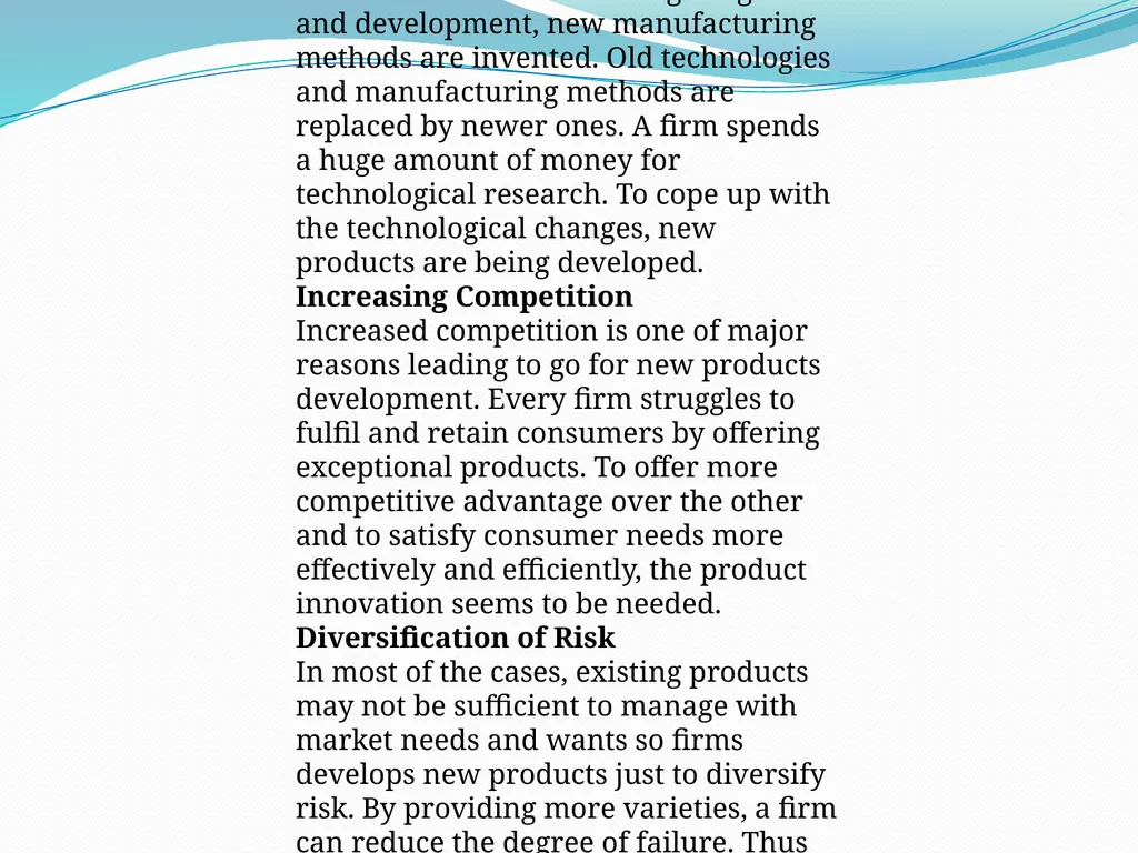 NEW PRODUCT DEVELOPMENT The development of - slide 23 of 25