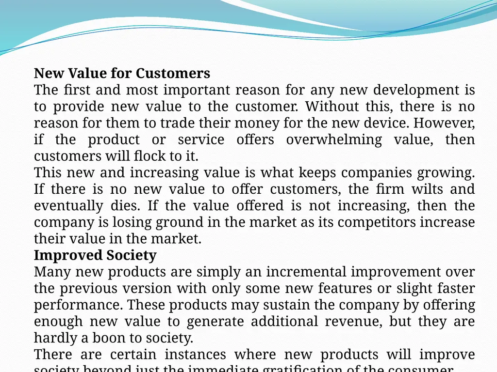 NEW PRODUCT DEVELOPMENT The development of - slide 21 of 25