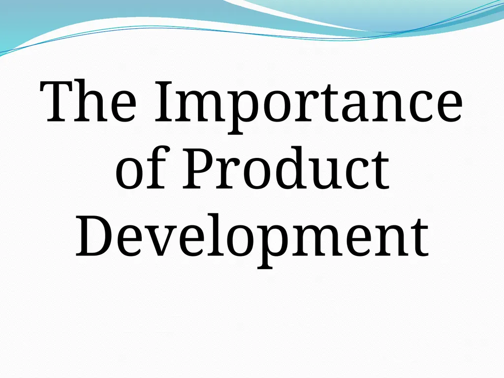 NEW PRODUCT DEVELOPMENT The development of - slide 19 of 25