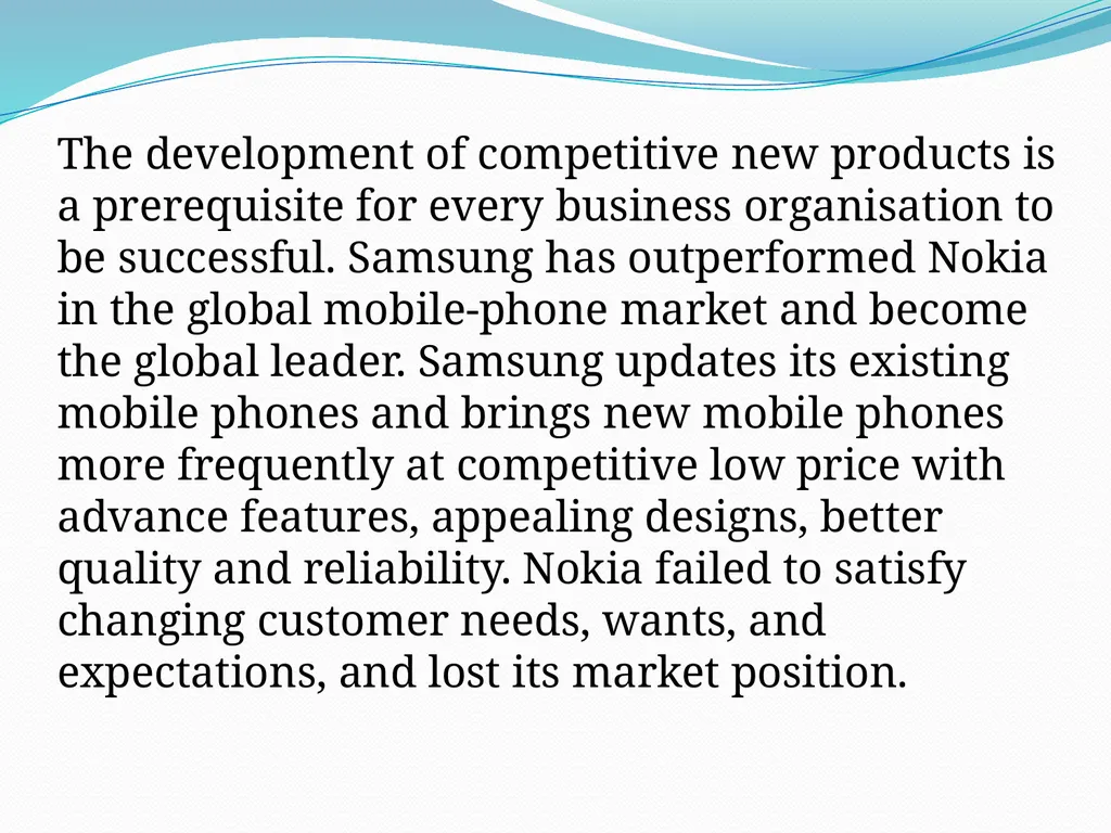 NEW PRODUCT DEVELOPMENT The development of - slide 2 of 25