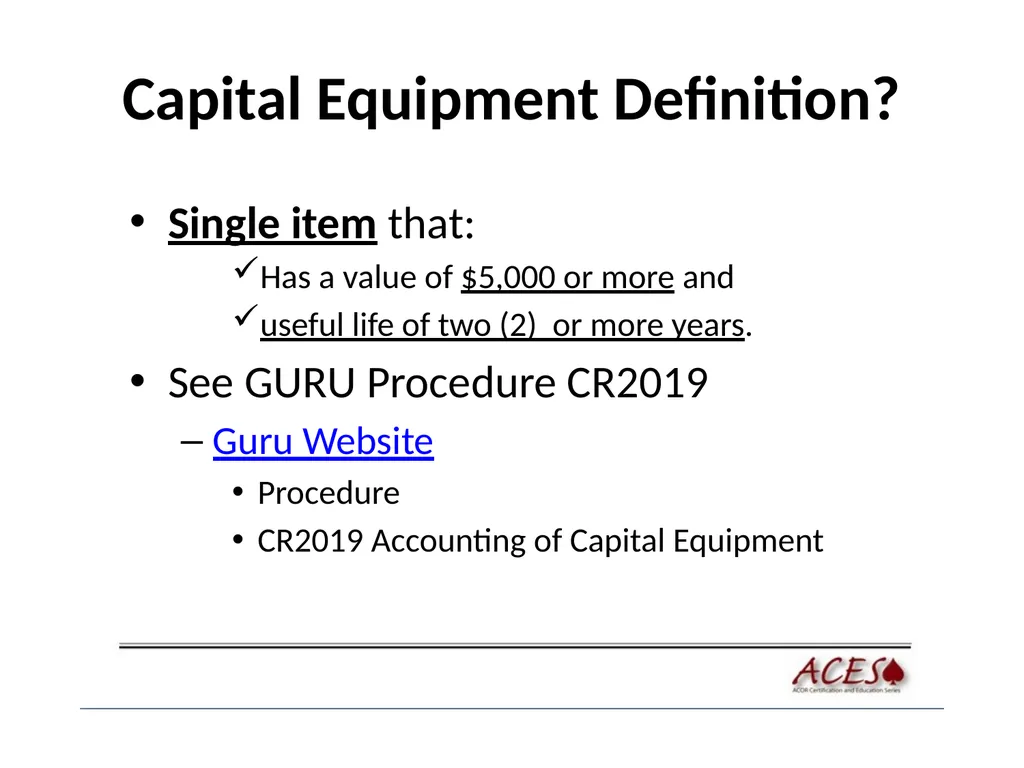 Equipment Policies Equipment Policy Scott Cingle – - slide 5 of 38