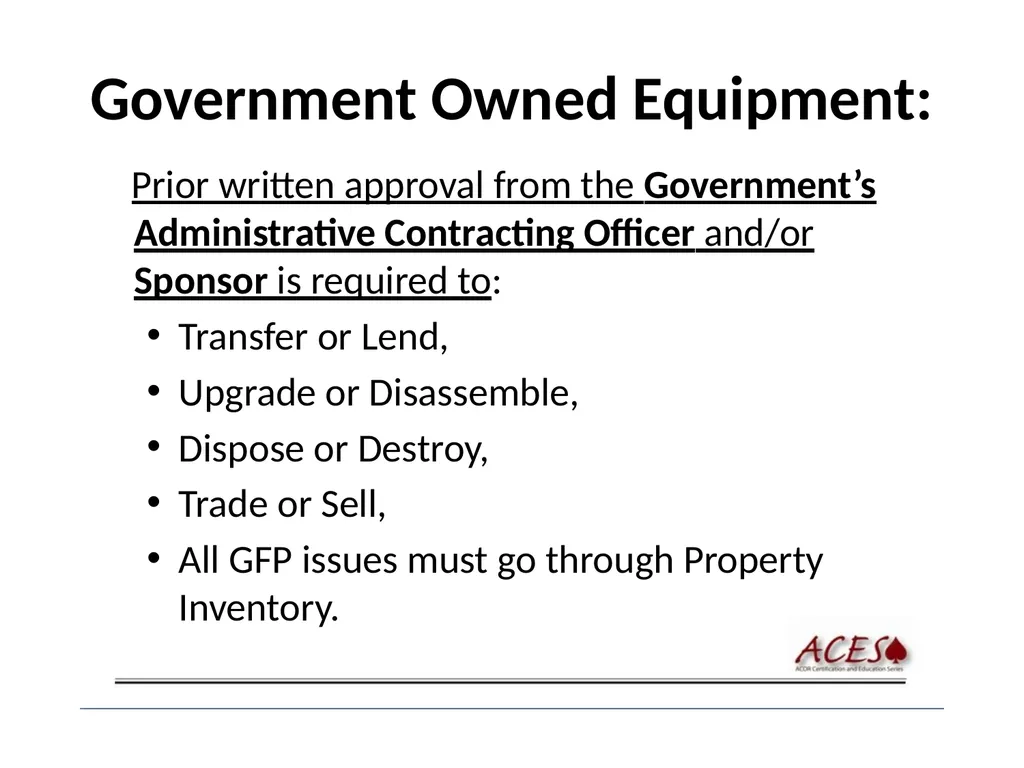 Equipment Policies Equipment Policy Scott Cingle – - slide 25 of 38