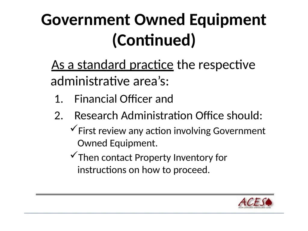 Equipment Policies Equipment Policy Scott Cingle – - slide 26 of 38