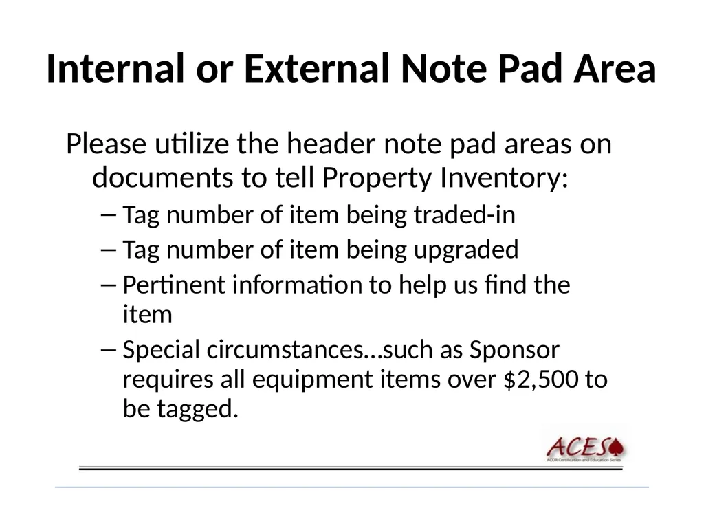 Equipment Policies Equipment Policy Scott Cingle – - slide 23 of 38