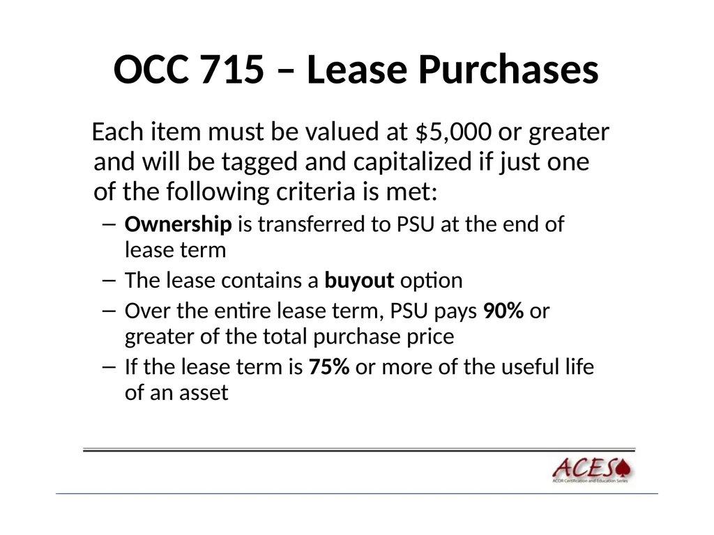 Equipment Policies Equipment Policy Scott Cingle – - slide 20 of 38