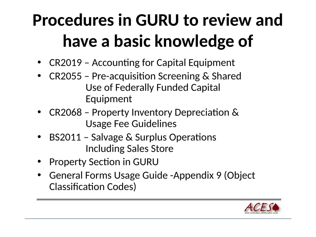 Equipment Policies Equipment Policy Scott Cingle – - slide 31 of 38