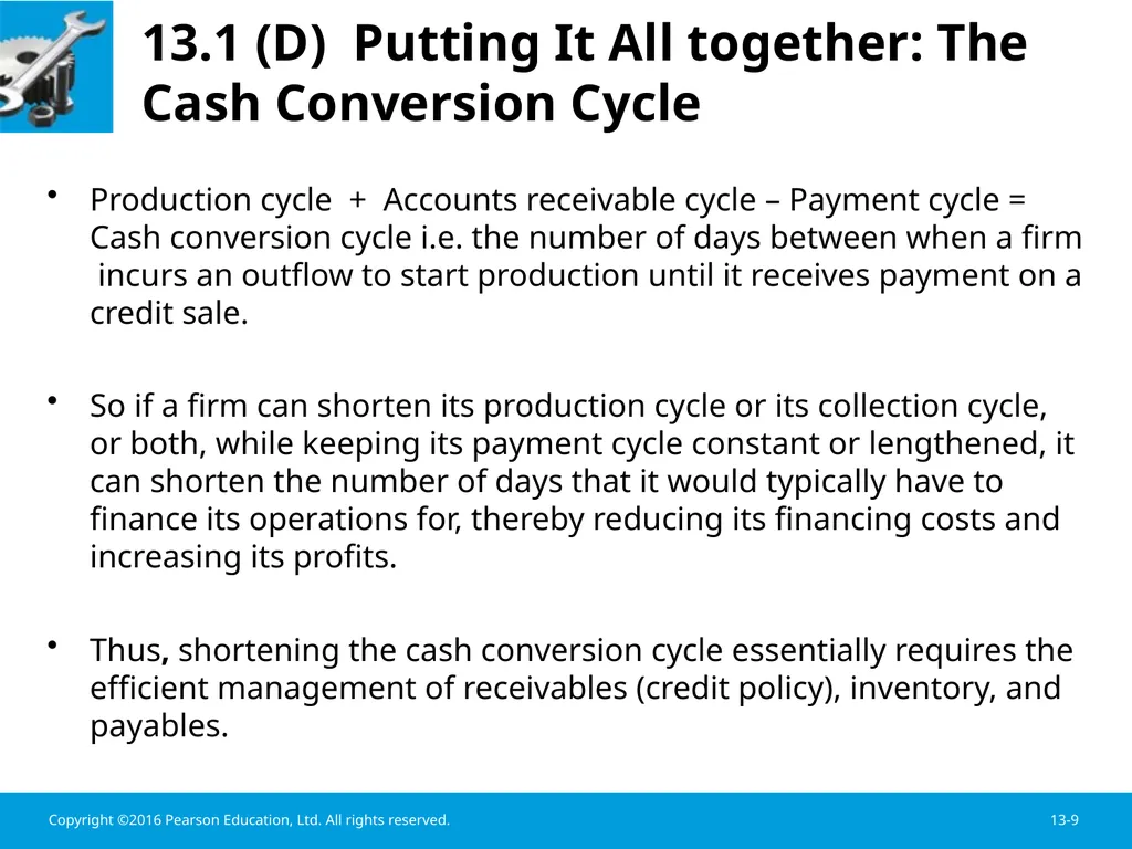 Chapter 13 Working Capital Management Learning - slide 9 of 56