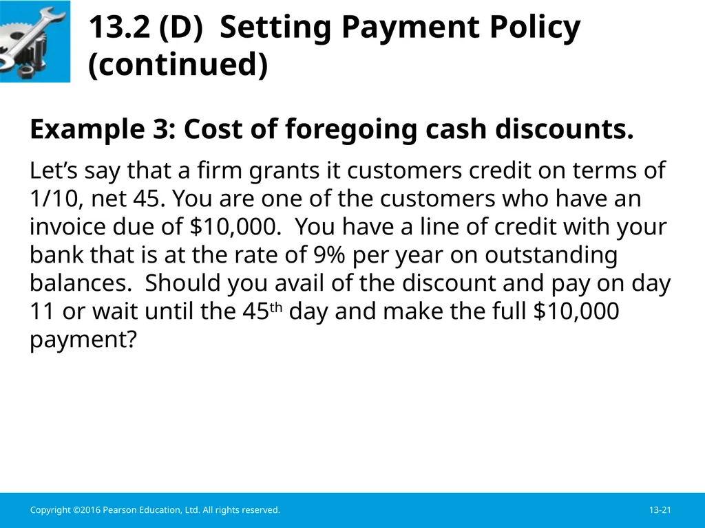 Chapter 13 Working Capital Management Learning - slide 21 of 56