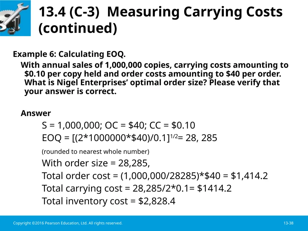 Chapter 13 Working Capital Management Learning - slide 38 of 56