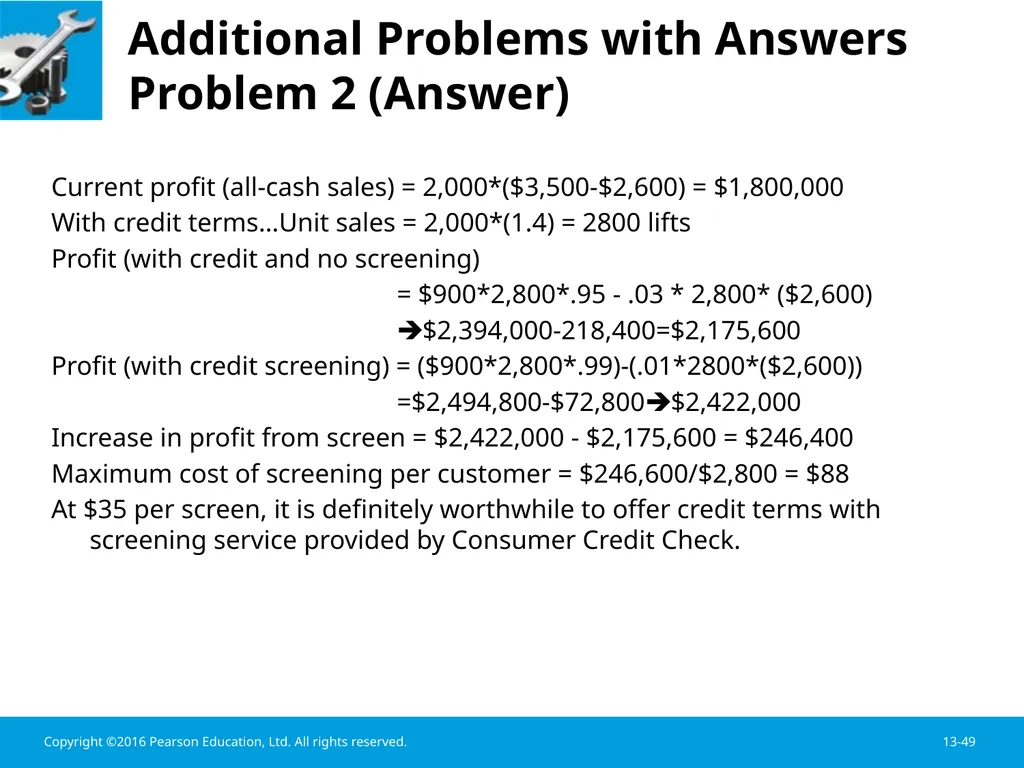 Chapter 13 Working Capital Management Learning - slide 49 of 56