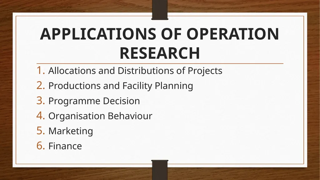 OPERATION RESEARCH Operation Research can be - slide 16 of 23