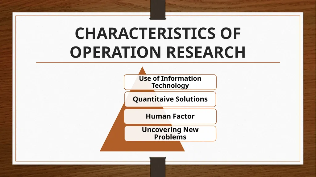 OPERATION RESEARCH Operation Research can be - slide 7 of 23