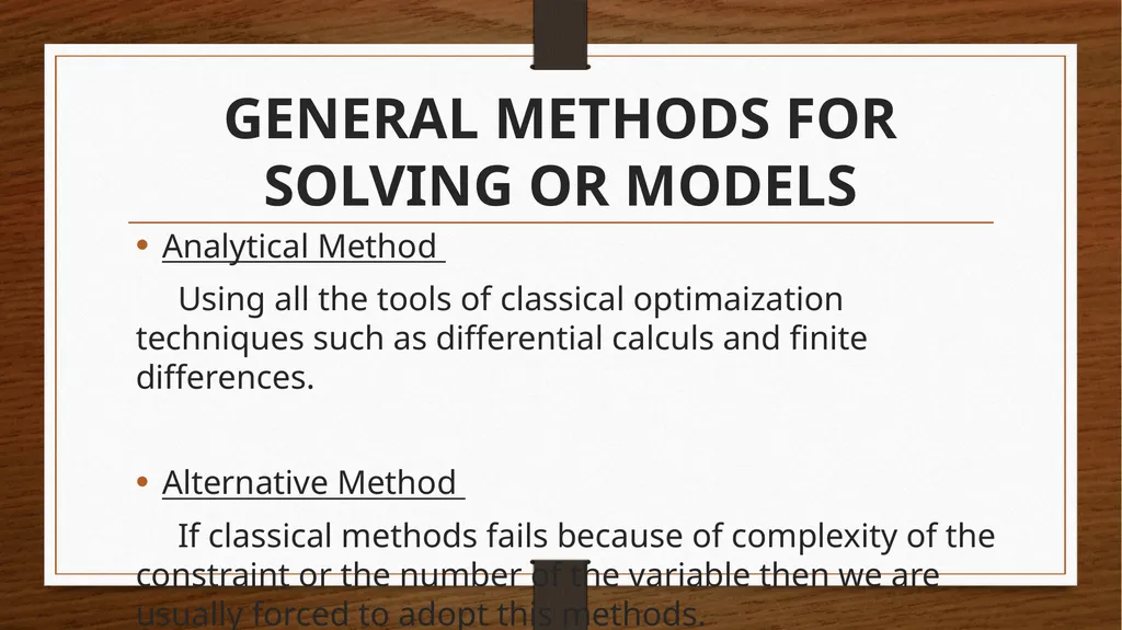OPERATION RESEARCH Operation Research can be - slide 13 of 23