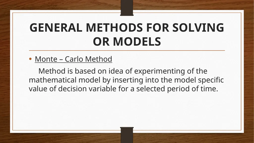 OPERATION RESEARCH Operation Research can be - slide 14 of 23