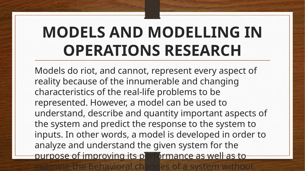 OPERATION RESEARCH Operation Research can be - slide 10 of 23