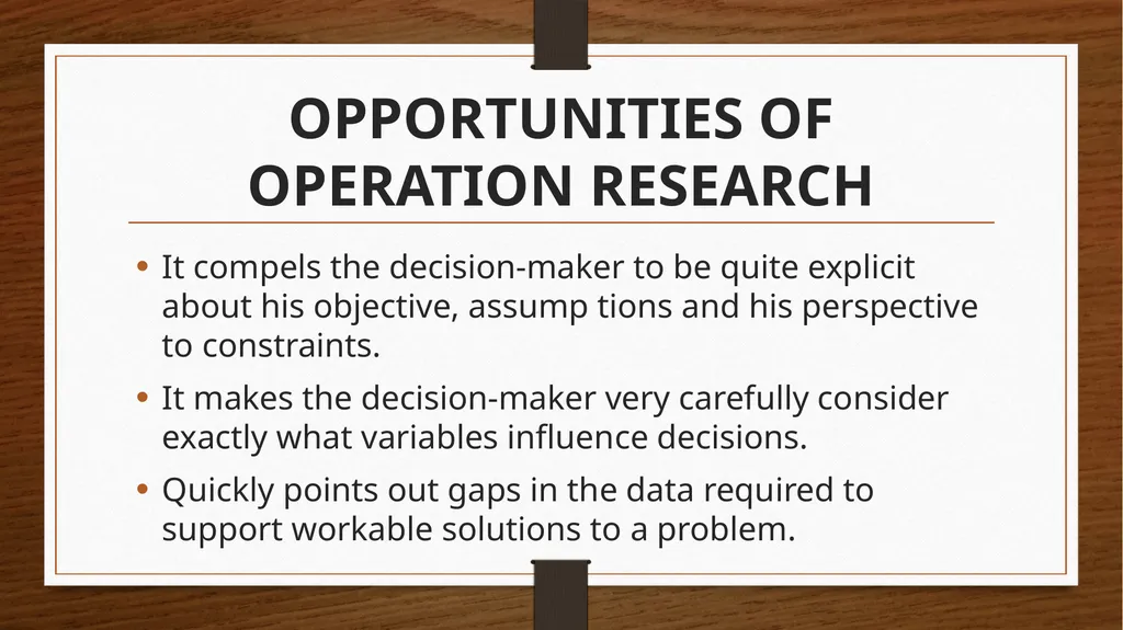 OPERATION RESEARCH Operation Research can be - slide 8 of 23
