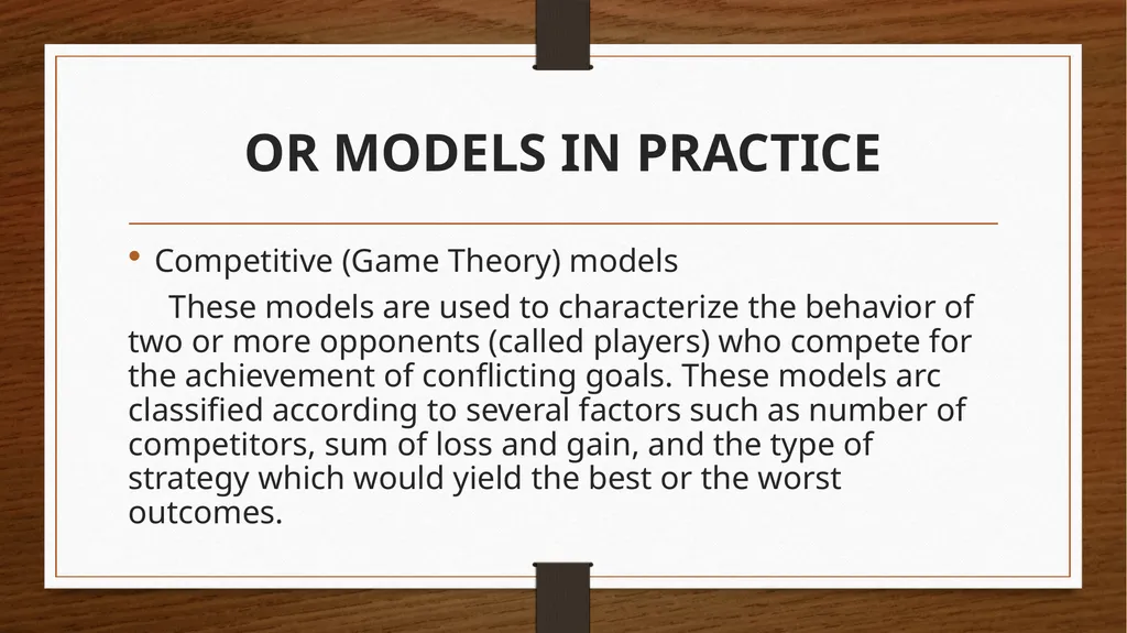 OPERATION RESEARCH Operation Research can be - slide 22 of 23