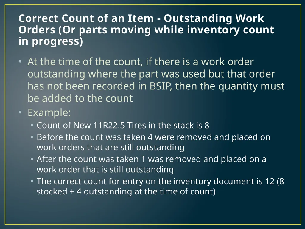 Annual Physical Inventory Thoughts and Tips - slide 8 of 32