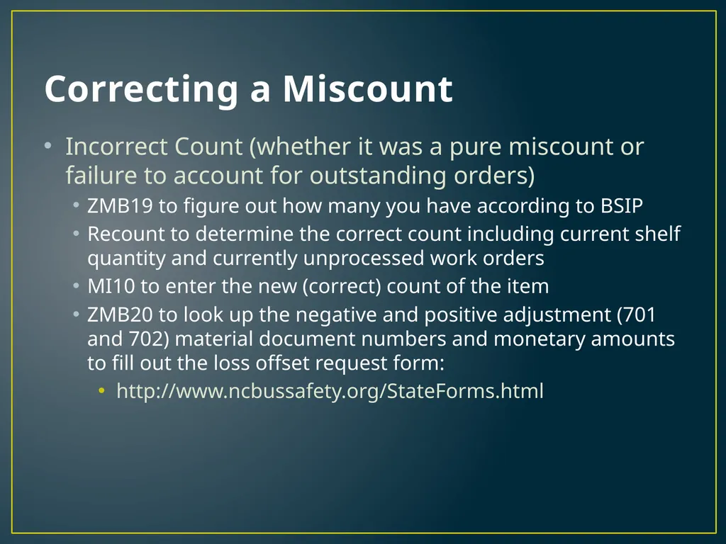 Annual Physical Inventory Thoughts and Tips - slide 29 of 32