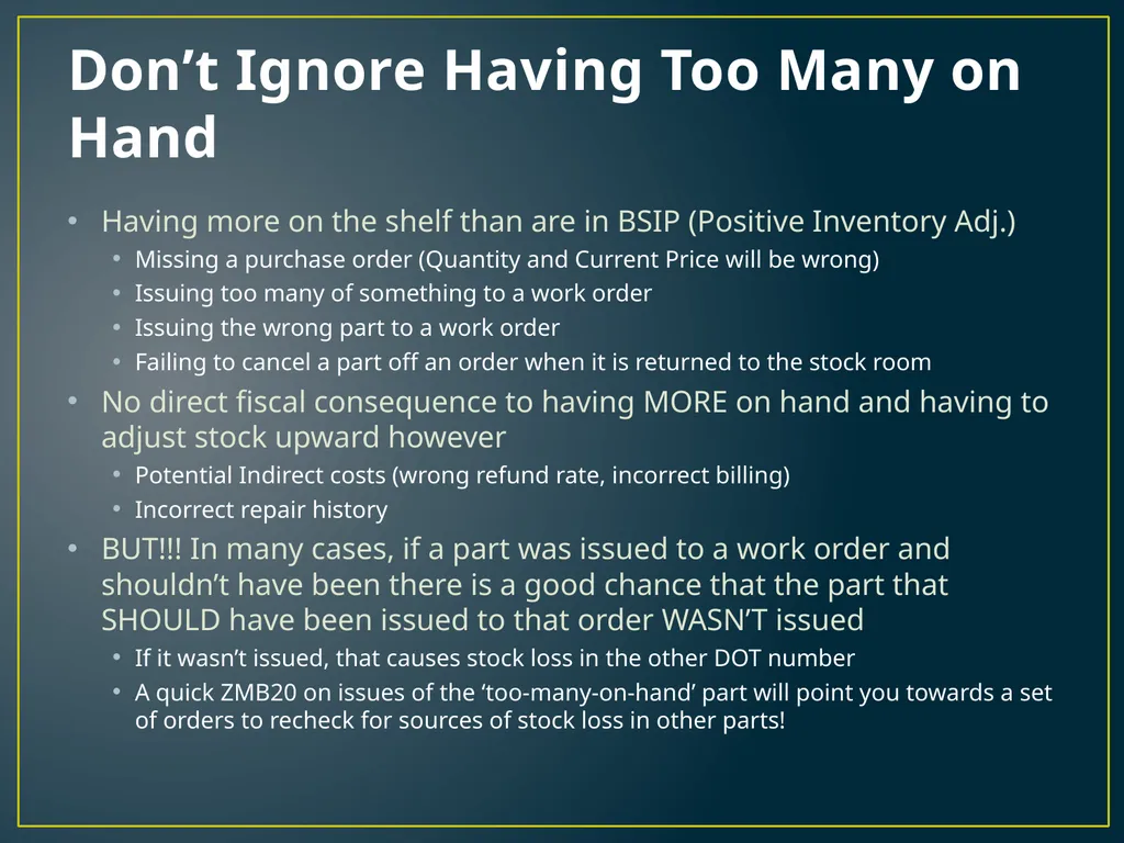 Annual Physical Inventory Thoughts and Tips - slide 23 of 32