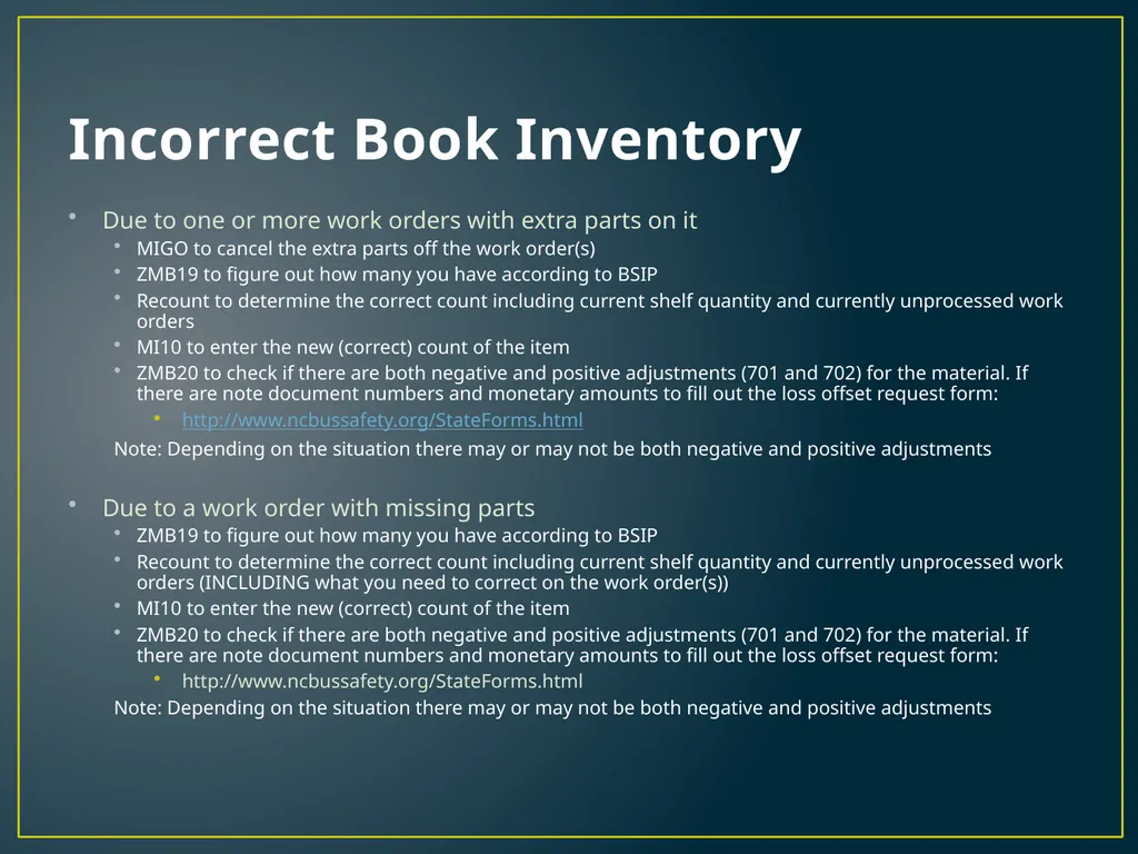 Annual Physical Inventory Thoughts and Tips - slide 30 of 32