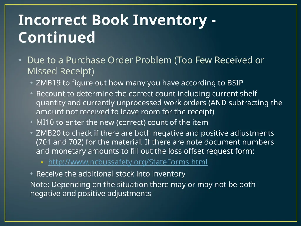 Annual Physical Inventory Thoughts and Tips - slide 31 of 32