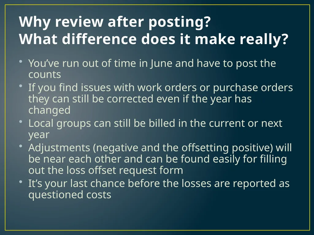 Annual Physical Inventory Thoughts and Tips - slide 19 of 32
