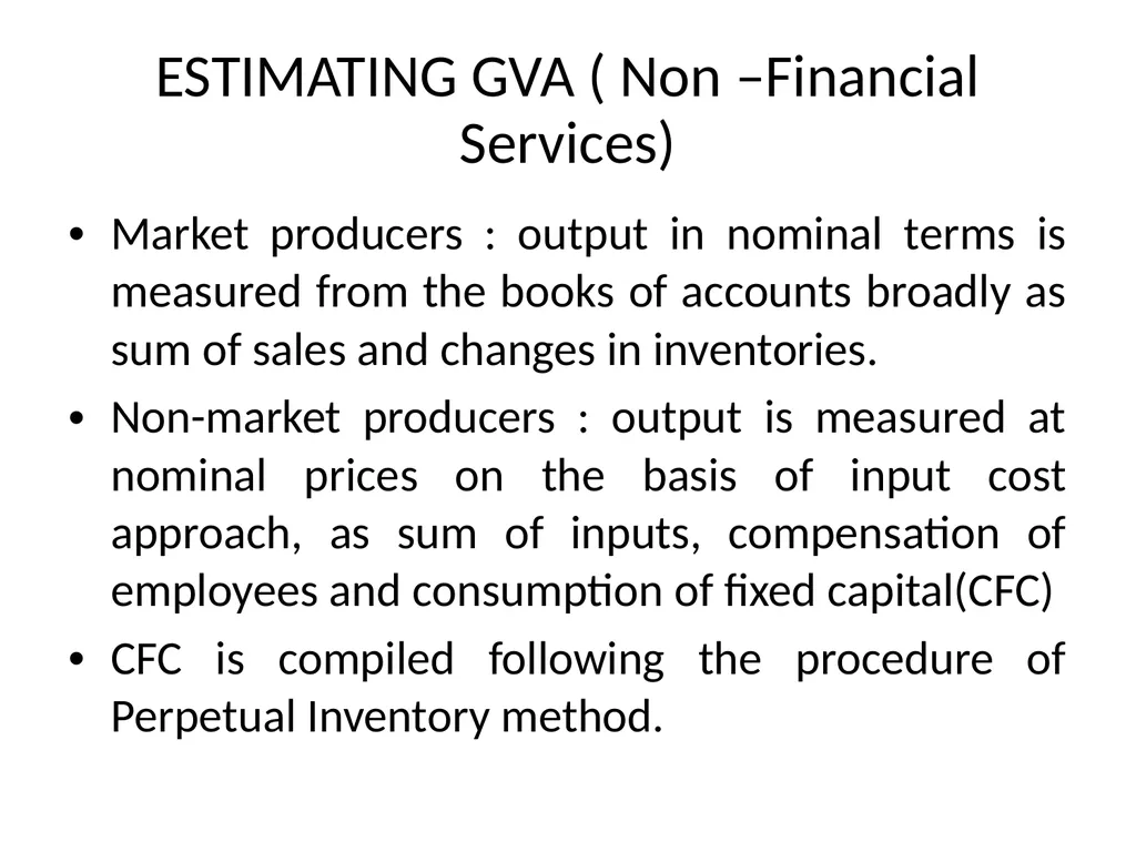 MEASURING SERVICES IN NATIONAL ACCOUNTS NATIONAL - slide 7 of 26