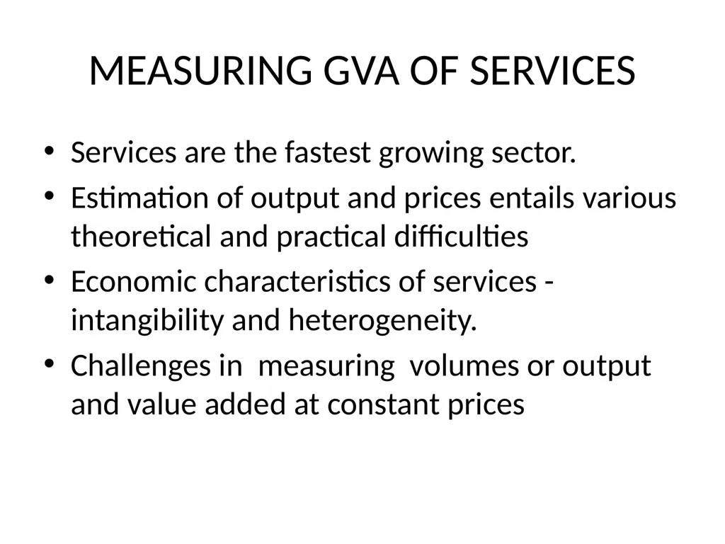MEASURING SERVICES IN NATIONAL ACCOUNTS NATIONAL - slide 2 of 26