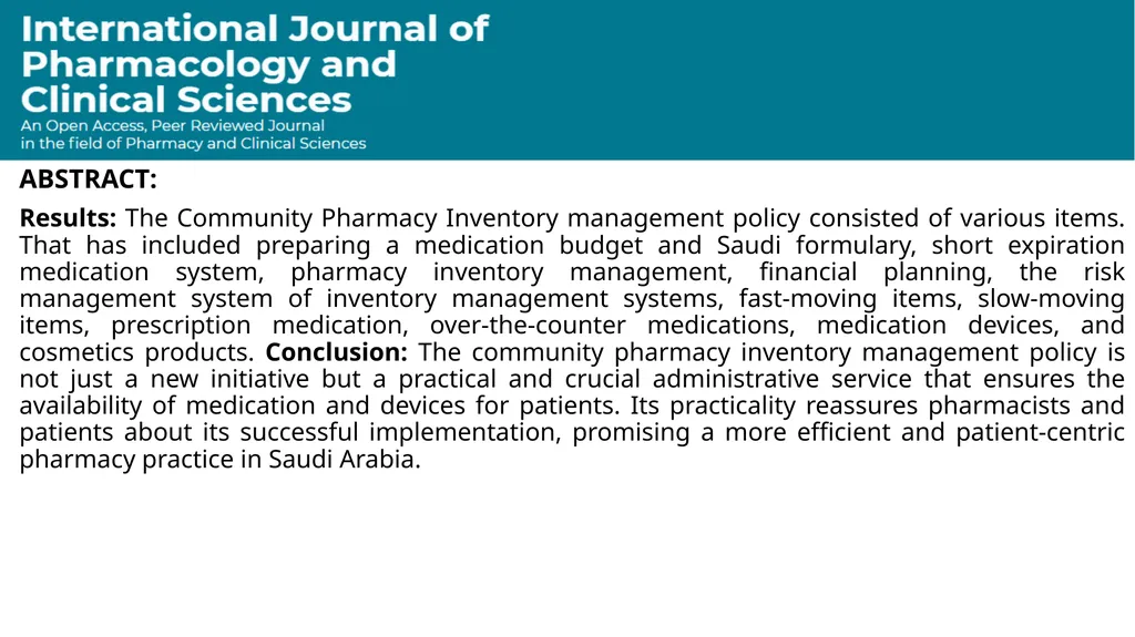 Community Pharmacy Policy and Procedures: The - slide 3 of 5