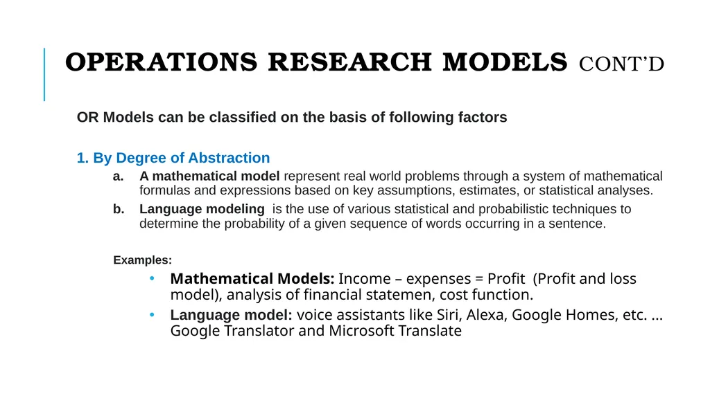 Introduction to Operations Research 1 Takes in to - slide 13 of 44
