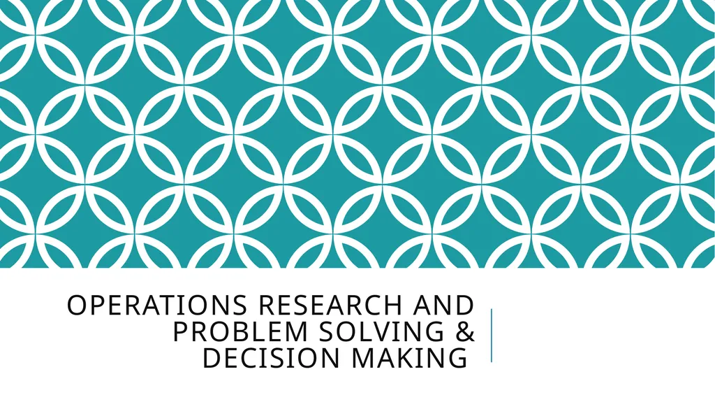 Introduction to Operations Research 1 Takes in to - slide 20 of 44